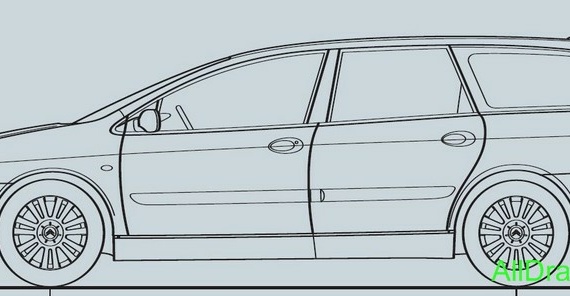 Citroen C5 Estate (2006) (Cитроен C5 Эстейт (2006)) - чертежи (рисунки) автомобиля